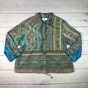 Anii Natural Woven Silk Floral Paisley Jacket